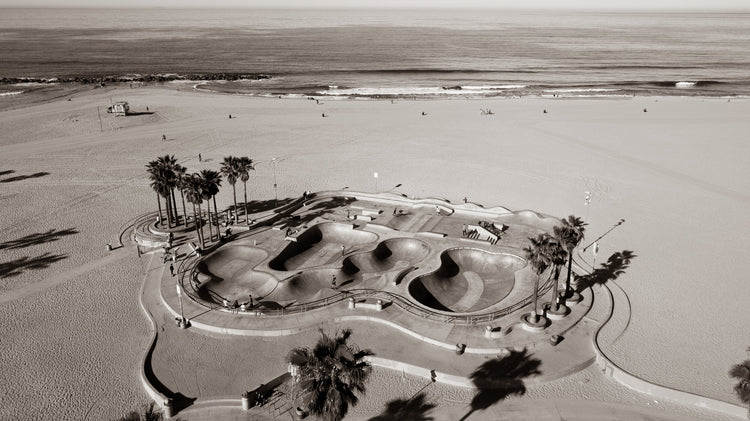 Aerial view of Venice Beach Skatepark